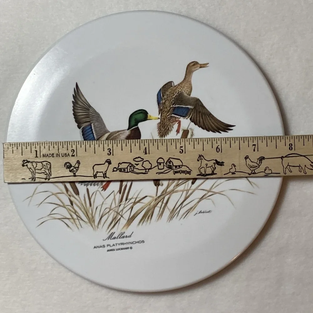 Mebel Round Tray Italy Mallards James‎ Lockhart Melamine MCM Ducks Footed